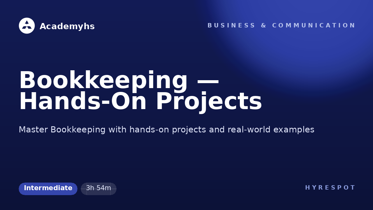 Bookkeeping — Hands-On Projects