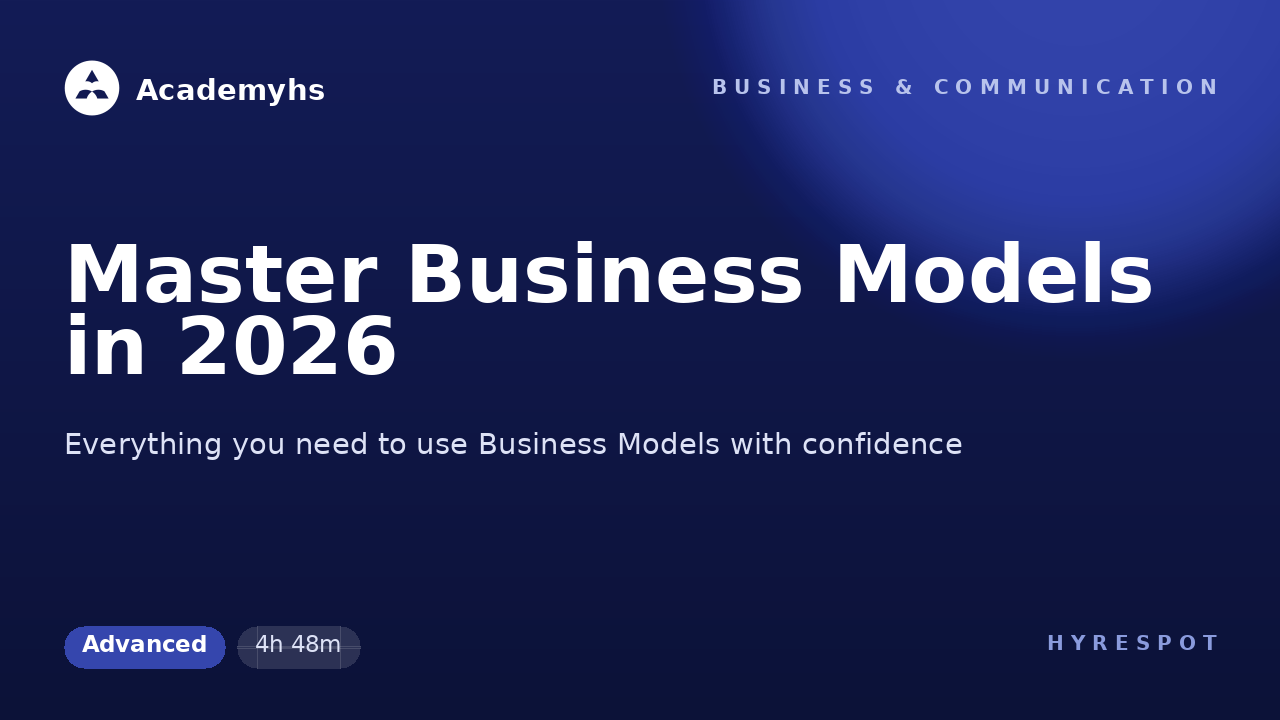 Master Business Models in 2026