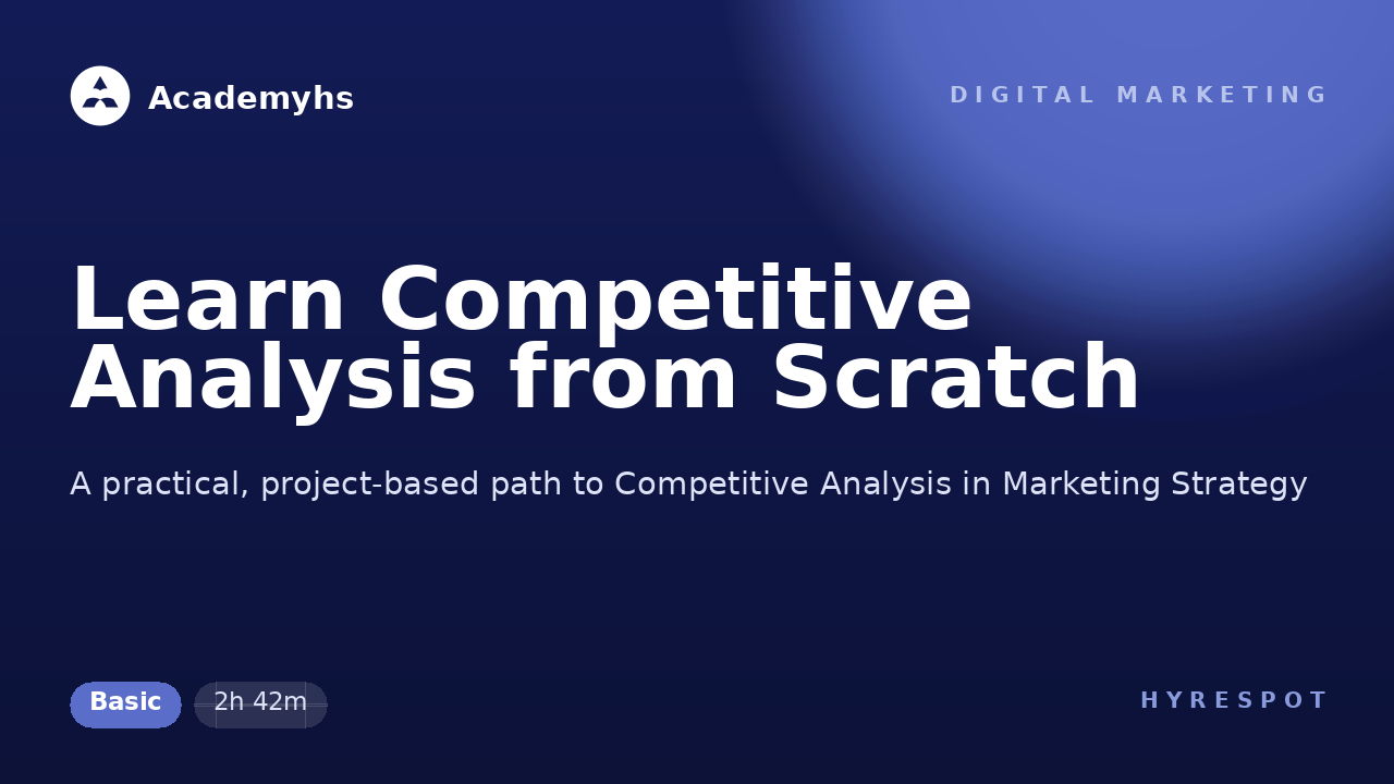 Learn Competitive Analysis from Scratch