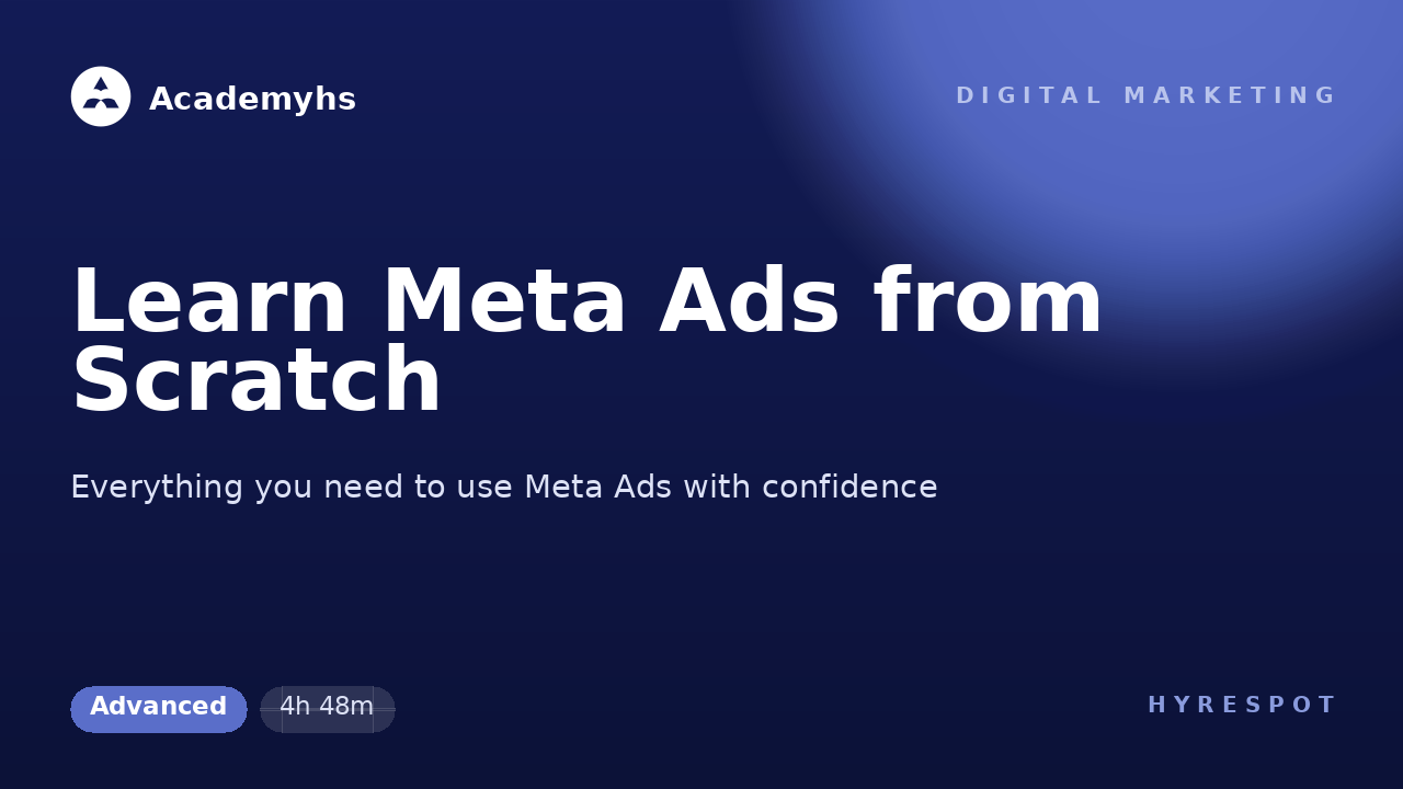 Learn Meta Ads from Scratch