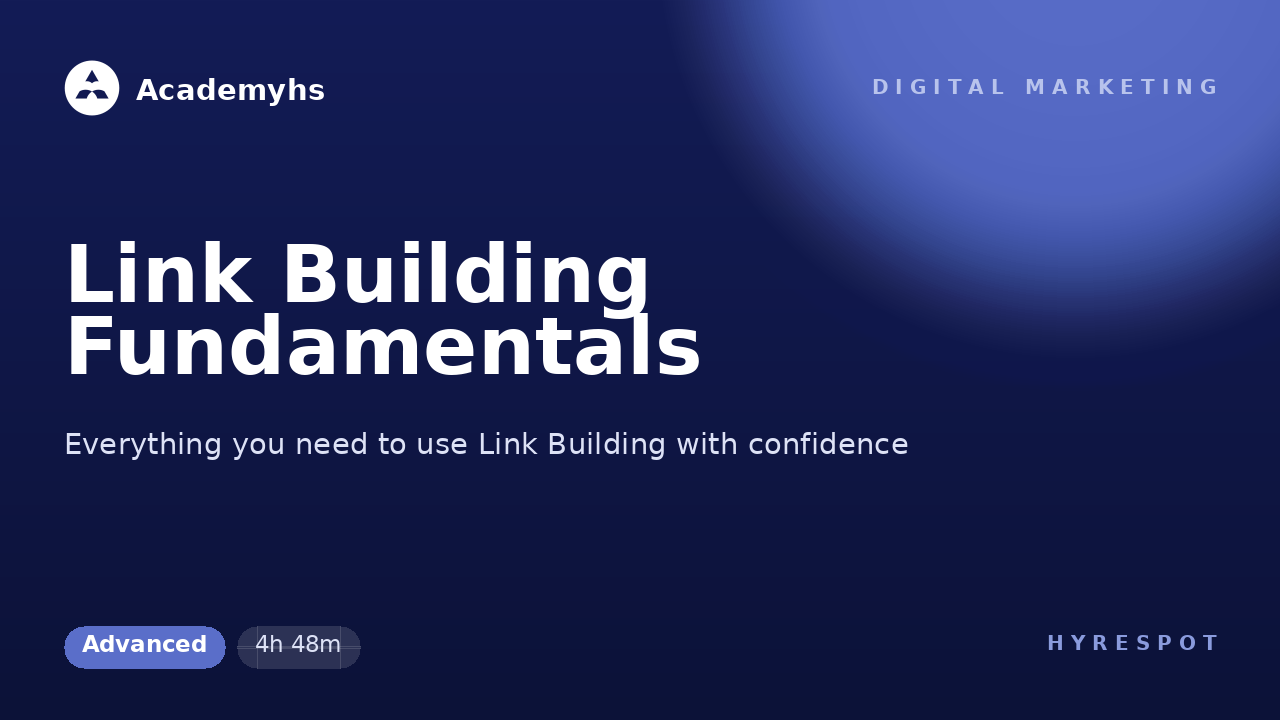 Link Building Fundamentals