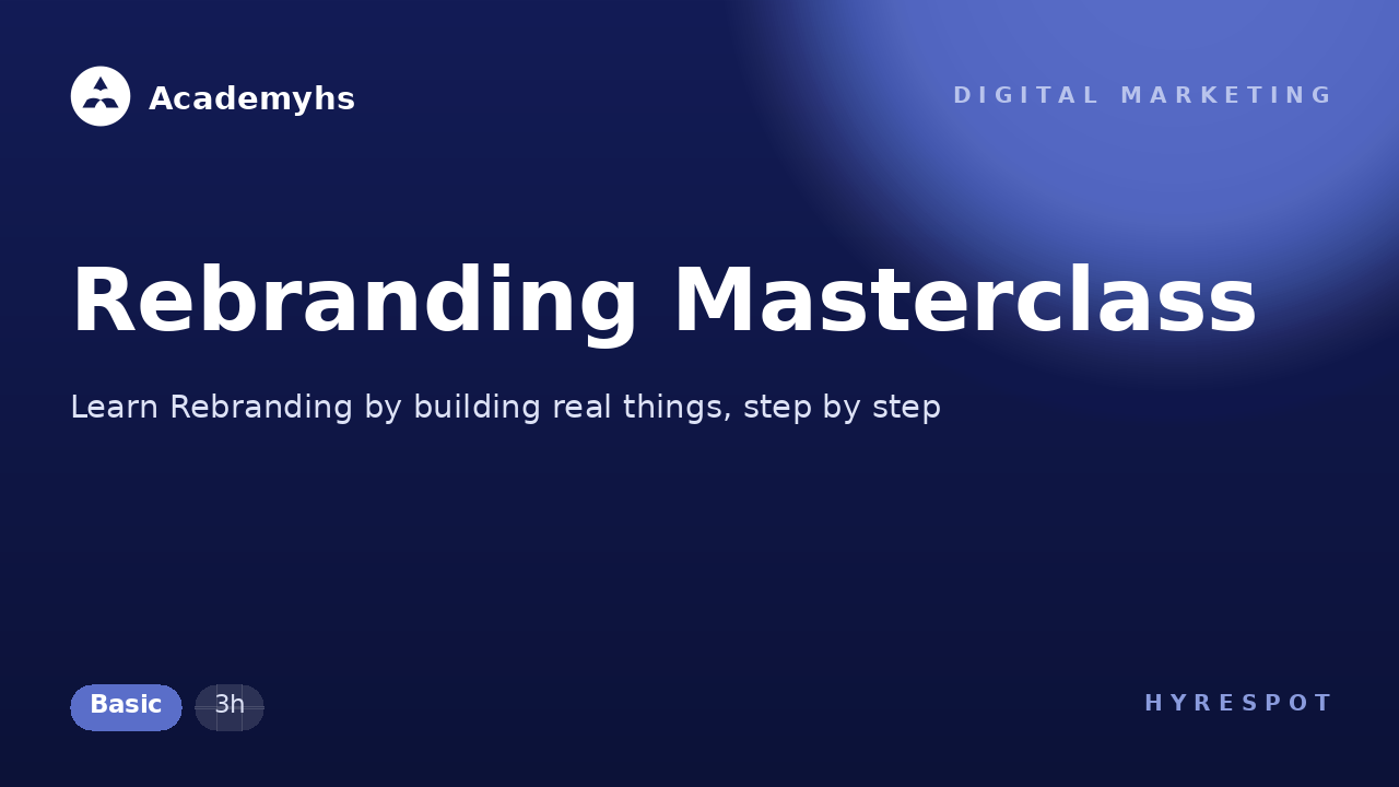 Rebranding Masterclass