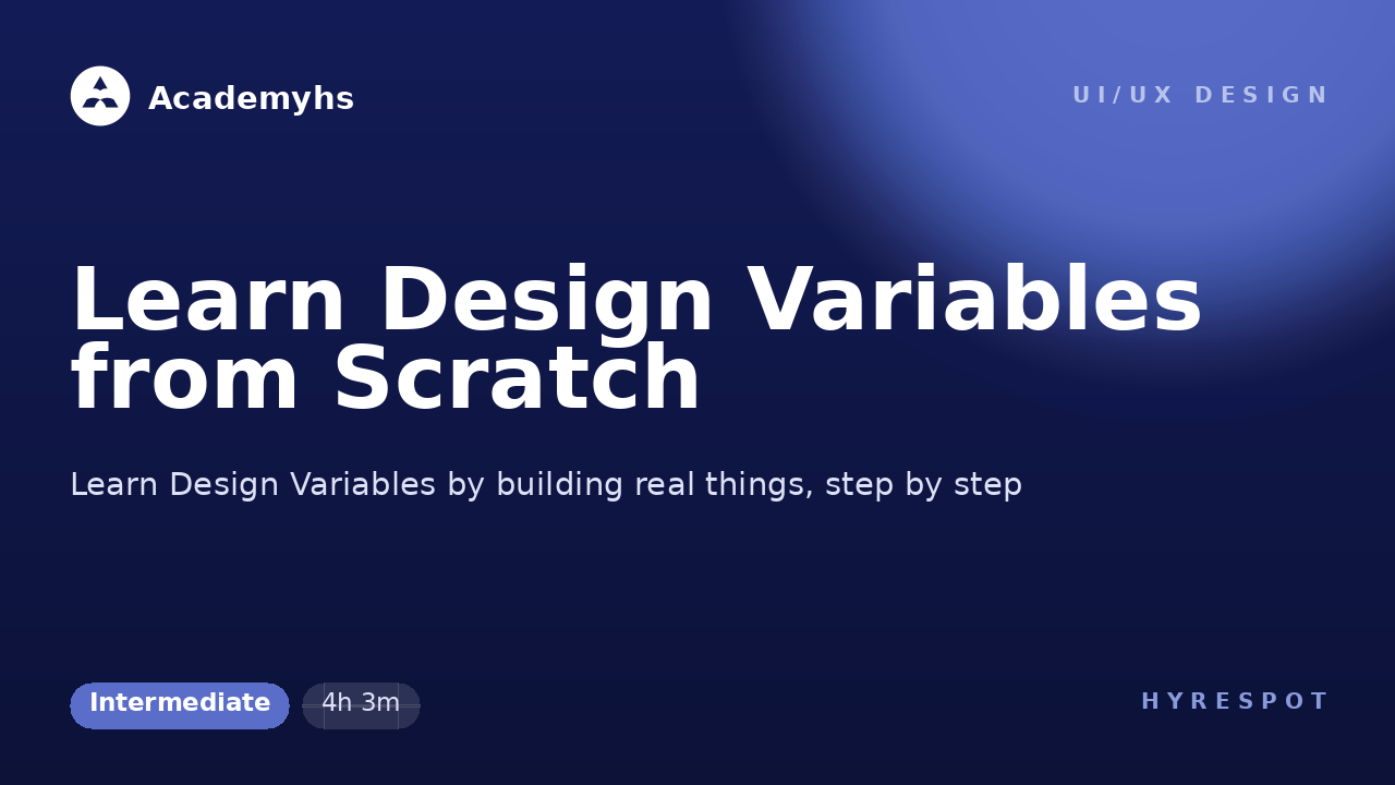 Learn Design Variables from Scratch