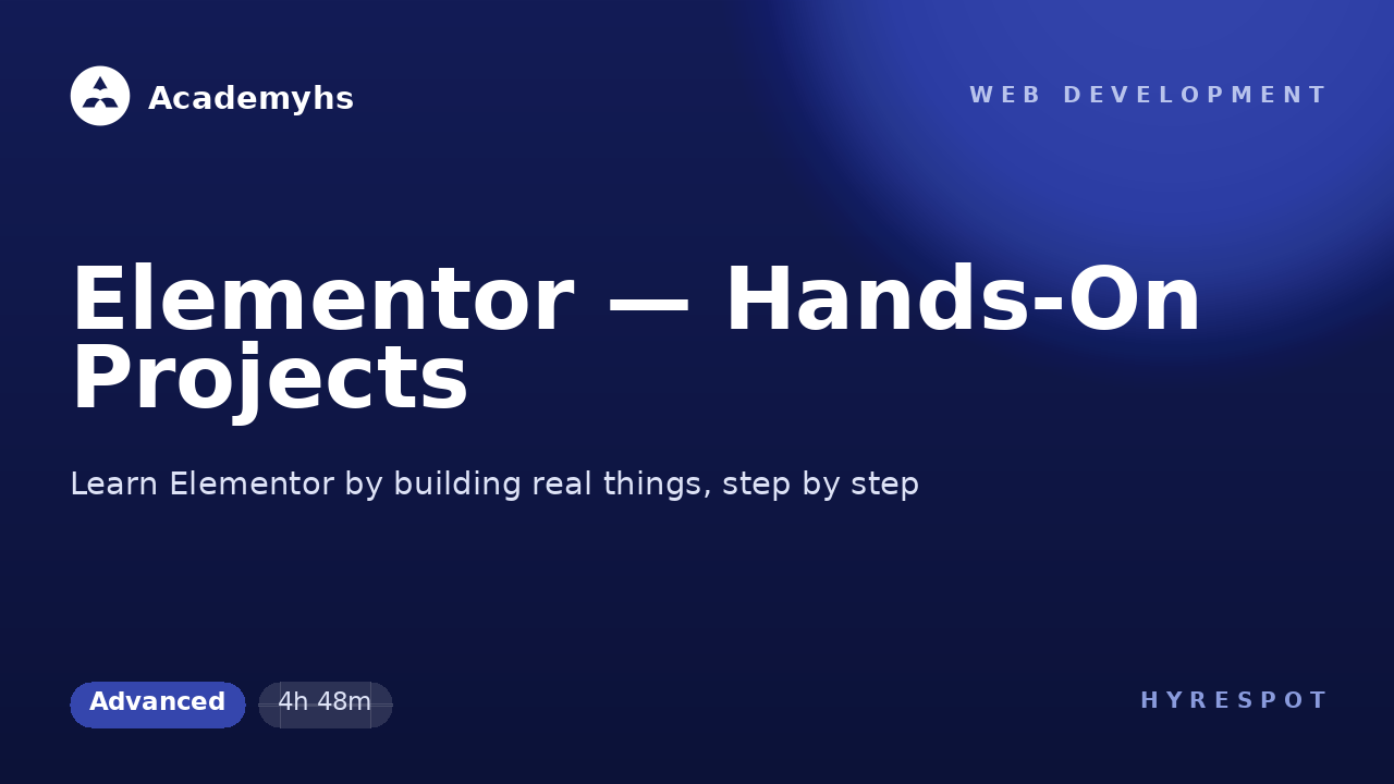 Elementor — Hands-On Projects
