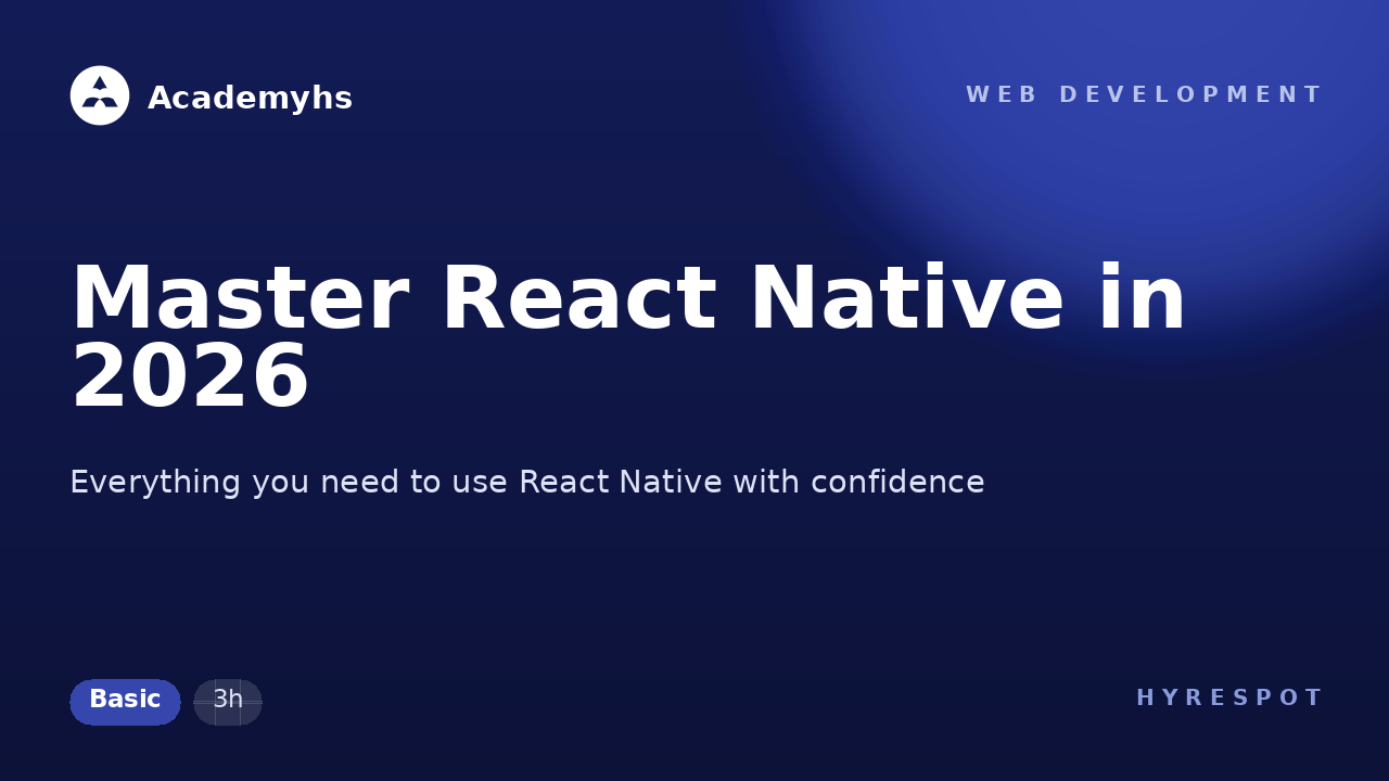 Master React Native in 2026