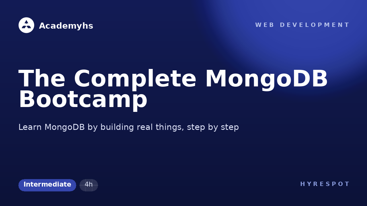 The Complete MongoDB Bootcamp